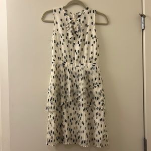 Banana Republic black and white polka dot sleeveless dress size 0.